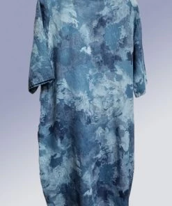 Lands Downunder Italian Linen Dress Half Sleeve - Watercolor New Arrivals