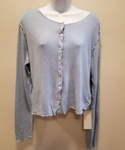 Cutloose Lightweight Linen Crop Cardigan - Button Down Sweaters, Jackets, Coats