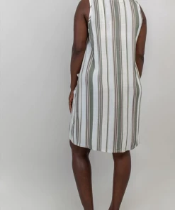 Blue Sky New Arrivals Linen/Bamboo Blend Dress Felicia - Stripes