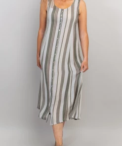 Blue Sky Linen/Bamboo Blend Dress Madison - Stripes 8 Blue Sky Linen/Bamboo Blend Dress Madison - Stripes