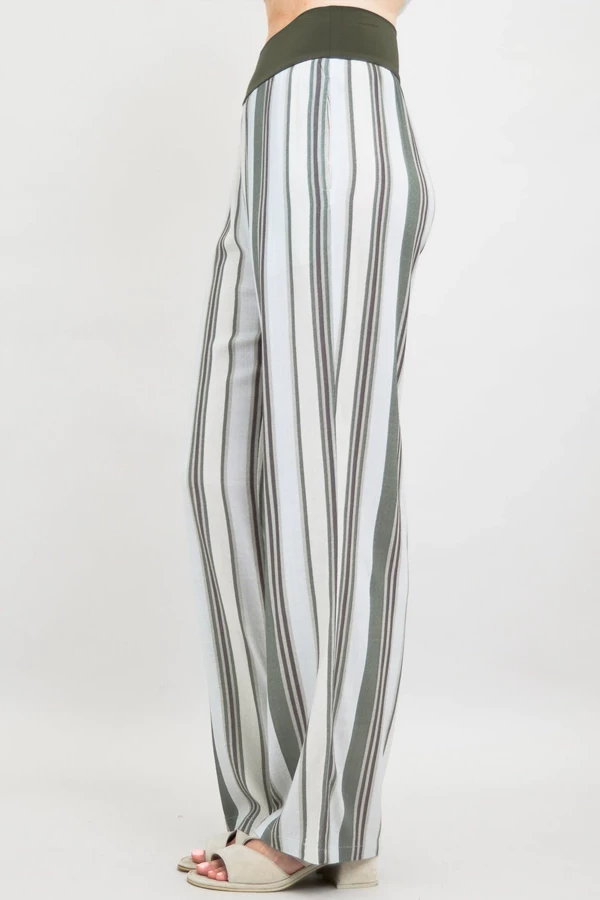 Blue Sky Women's Linen/Bamboo Blend Pants - Stripes New Arrivals 4 Blue Sky Women's Linen/Bamboo Blend Pants - Stripes New Arrivals