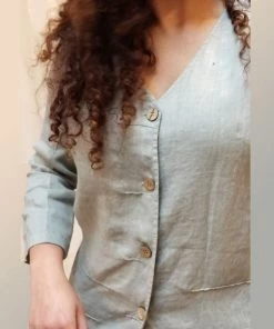 Long Linen Jacket - Inizio (L, XL)