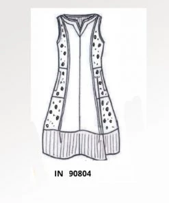 Italian Linen Dress By Inizio - Dots Combo