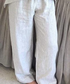 Crown Linen Sienna Linen Pajama Pant Camis, Robes, Sleepwear