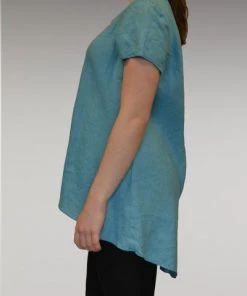 Kleen Linen Bias Short Sleeve Tee/Tunic (S ONLY) Short Sleeves