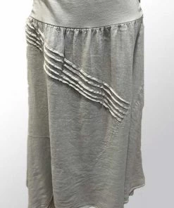 Italian Linen Skirt By Inizio - Whisper