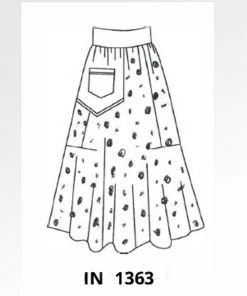 Italian Linen Skirt By Inizio - Dots