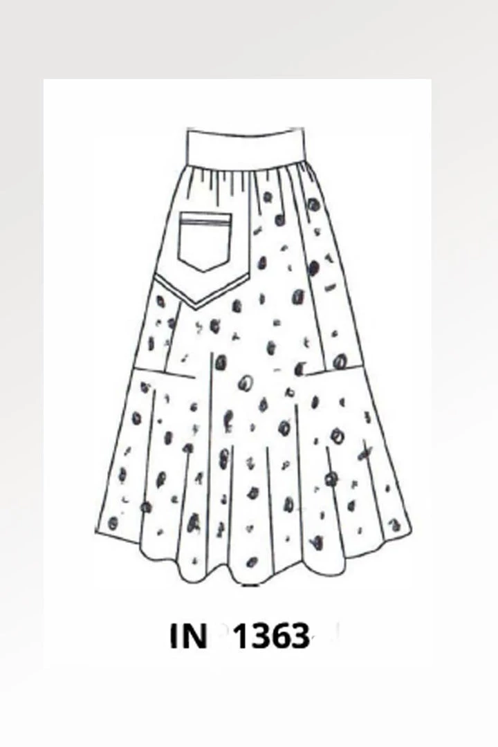 Italian Linen Skirt By Inizio - Dots 4 Italian Linen Skirt By Inizio - Dots