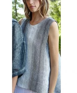 Linen Sleeveless Top From Inizio Hi-Low