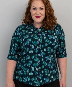 Blue Sky Linen Blend Blouse - Lorine New Arrivals