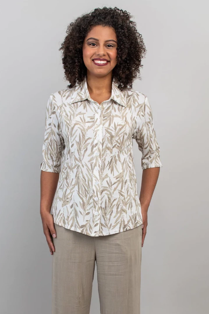 Blue Sky Linen Blend Blouse - Lorine New Arrivals 4 Blue Sky Linen Blend Blouse - Lorine New Arrivals