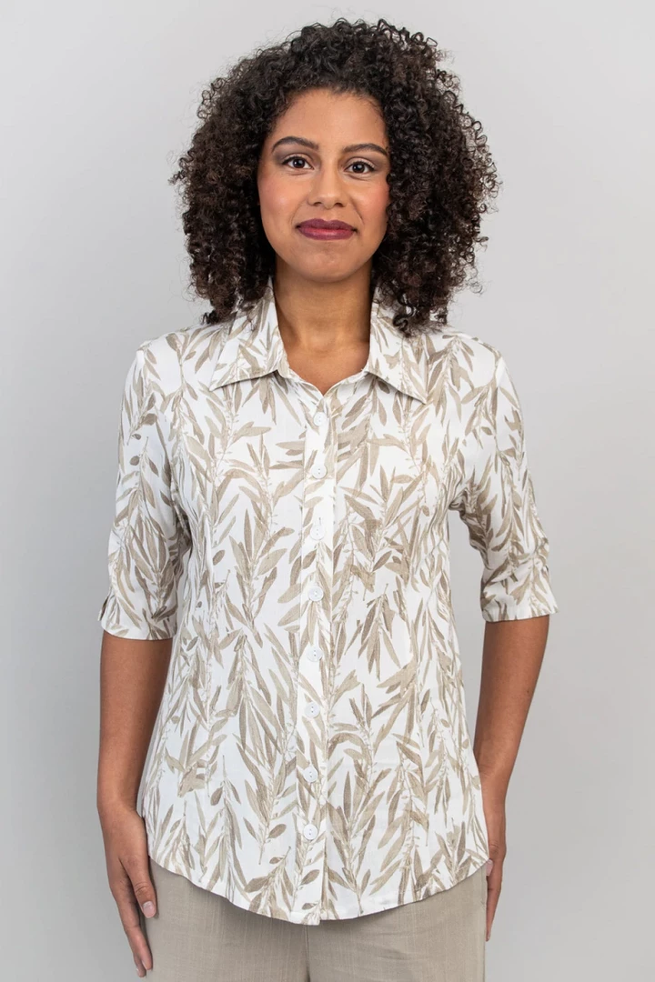 Blue Sky Linen Blend Blouse - Lorine New Arrivals 6 Blue Sky Linen Blend Blouse - Lorine New Arrivals