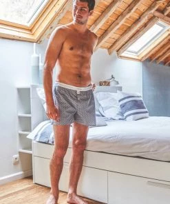 Billybelt Men's Organic Cotton Boxers - Blue Wave Or Navy (L, XL Only)