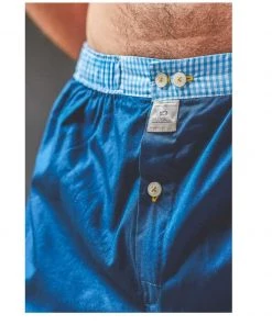 Billybelt Men's Organic Cotton Boxers - Blue Wave Or Navy (L, XL Only)