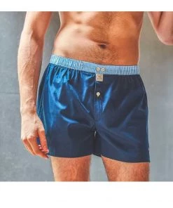 Billybelt Men's Organic Cotton Boxers - Blue Wave Or Navy (L, XL Only)