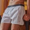 Billybelt Men's Organic Cotton Boxers - Woven White (no L) 2 Billybelt Men's Organic Cotton Boxers - Woven White (no L)