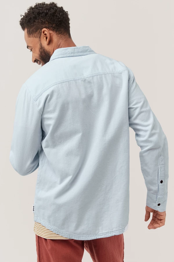 Pact Men’s Denim Chambray Ranch Shirt 6 Pact Men’s Denim Chambray Ranch Shirt