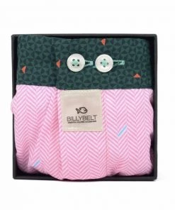 Billybelt Men's Organic Cotton Boxers - Pink Herringbone Or Navy (no M) 13 Billybelt Men's Organic Cotton Boxers - Pink Herringbone Or Navy (no M)