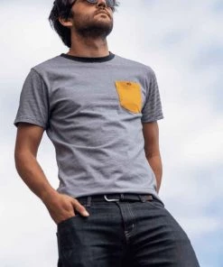 Billybelt Shirts Men's Organic Cotton T-shirt Striped