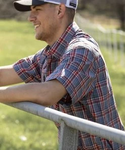 Dri Duck Men's Cotton Plaid Shirt Short Sleeve - Hometown New Arrivals