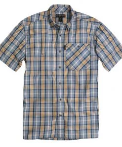 Dri Duck Men's Cotton Plaid Shirt Short Sleeve - Hometown New Arrivals