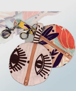 Gift Ideas Mix-n-Match Face Mask Round Pouch From Collective Heart