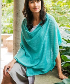 Echo Verde Organic Cotton Light Poncho - Sophie