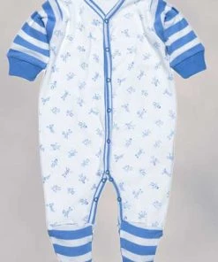 Under The Nile Organic Footie, People Print Or Stripes - 3 To 6 Mo. Layette - Newborn To 9 Mo.