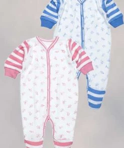 Under The Nile Organic Footie, People Print Or Stripes - 3 To 6 Mo. Layette - Newborn To 9 Mo.