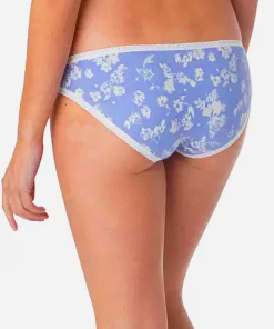 Pact Clearance - Organic Cotton Bikini - Chambray Floral (XL Only) Panties