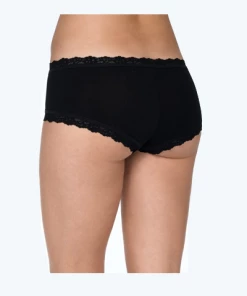 HankyPanky Women's Organic Cotton Panties - Lace Boy Shorts