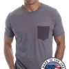 Groceries Apparel Men's Eco-friendly Crew T-shirt With Contrast Pocket Shirts