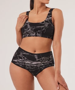 Pact Panties Organic Cotton Hipster - Black Marbled Sky (S Only)