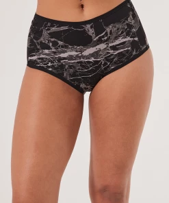 Pact Panties Organic Cotton Hipster - Black Marbled Sky (S Only)