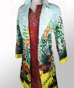 Sweaters, Jackets, Coats Printed Coat From Ivko - Magic Garden
