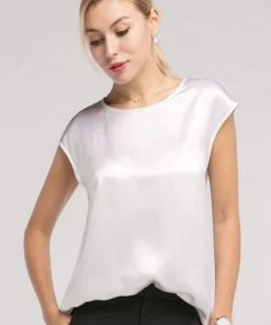 Lily Silk Short Sleeves Silk Short Sleeve Blouse