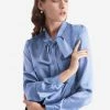 Lily Silk Long Sleeves Silk Bow Or Tie Blouse