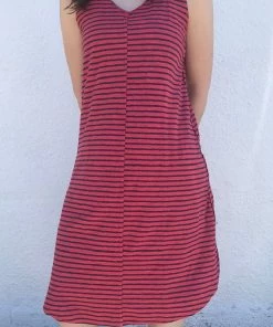 Cutloose Striped V-Neck Dress