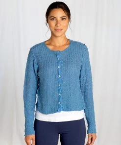 Cutloose Sweaters, Jackets, Coats Textured Crop Cardigan Sweater Button Down