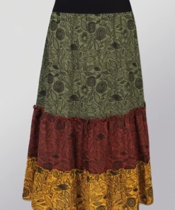 Soul Flower Three Tier Viscose Maxi Skirt New Arrivals
