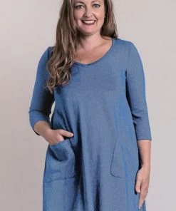 Blue Sky V-neck Tunic - Veronica Long Sleeves