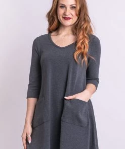 Blue Sky V-neck Tunic - Veronica Long Sleeves