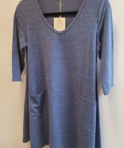 Blue Sky V-neck Tunic - Veronica Long Sleeves