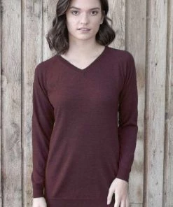 Echo Verde Merino Eco-Wool V-neck Tunic Sweater