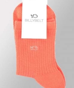 Billybelt Women's Cotton Lace Socks - Latte, Coral