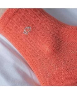 Billybelt Women's Cotton Lace Socks - Latte, Coral