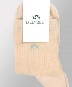 Billybelt Women's Cotton Lace Socks - Latte, Coral