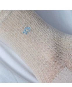 Billybelt Women's Cotton Lace Socks - Latte, Coral