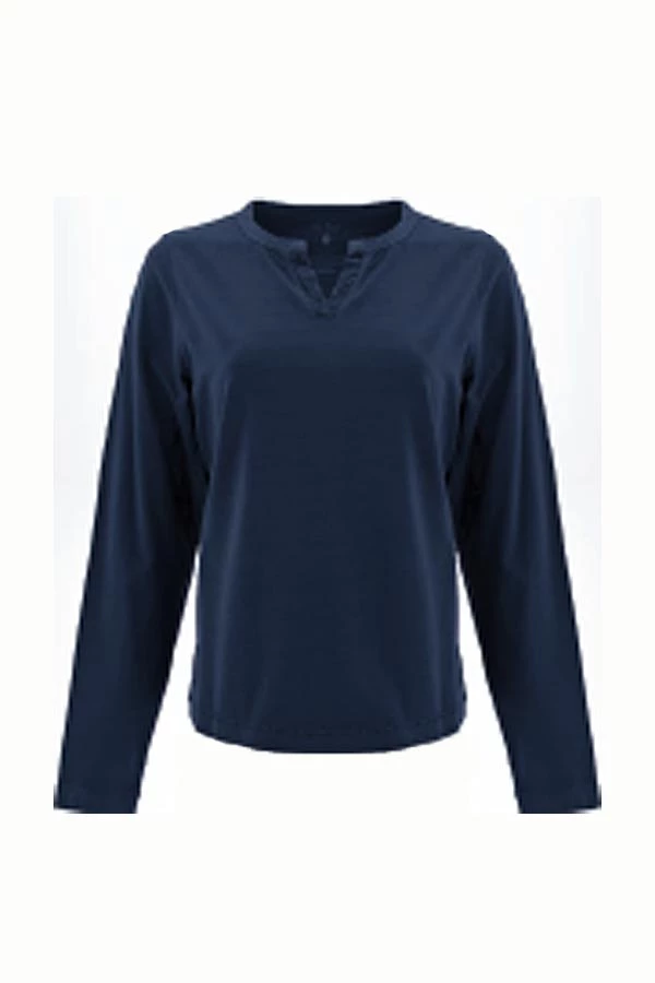 Old Ranch Women's Cotton Top Split Neck - Bryce Long Sleeves 6 Old Ranch Women's Cotton Top Split Neck - Bryce Long Sleeves