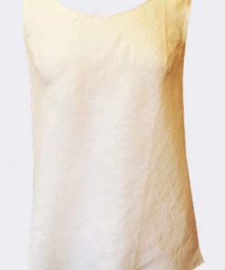 Kleen Short Sleeves Linen Bias Tank - Scoop Neck